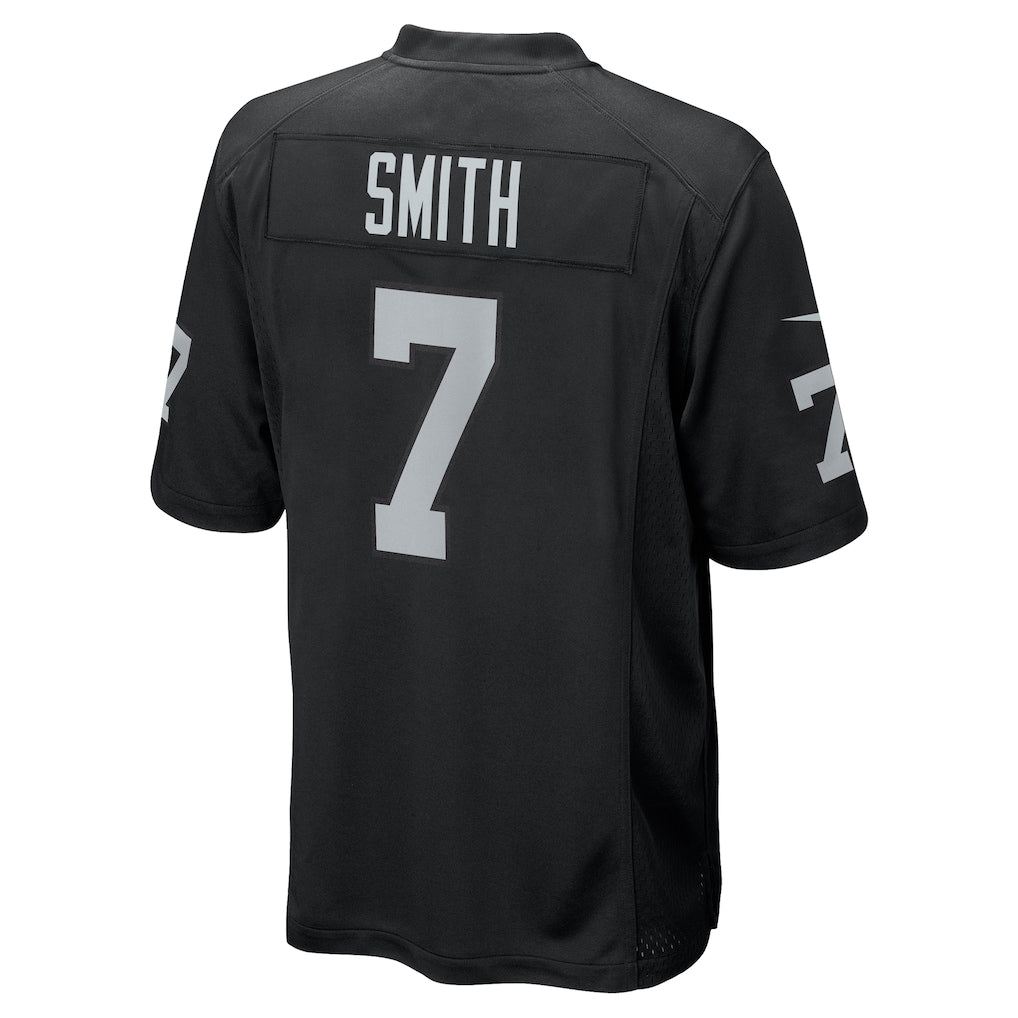 Jdoa LV.Raiders #7 Geno Smith Black Game Player Jersey
