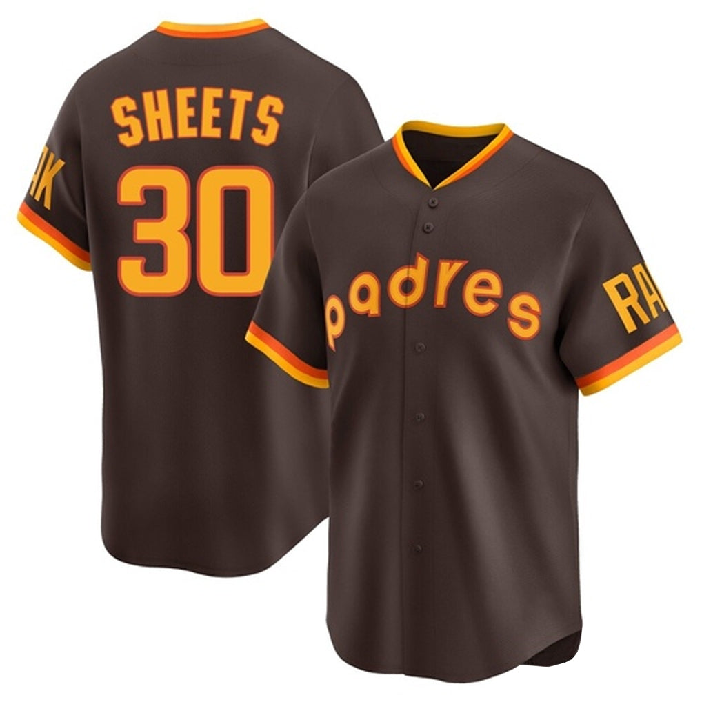 S.Diego Padres #30 Gavin Sheets Player Brown Home Cooperstown Collection Replica Game Jdoa Stitched Jerseys