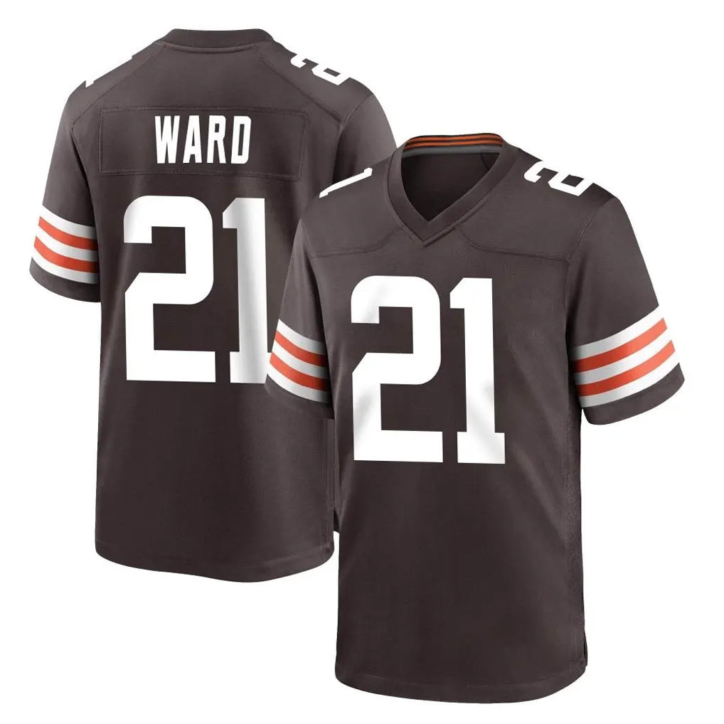 C.Browns #21 Denzel Ward Player Brown Home Game Jdoa Stitched Jerseys