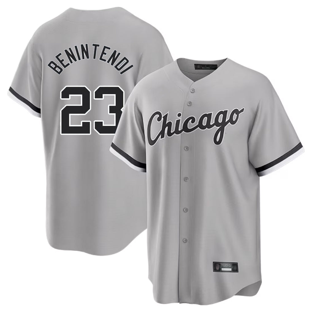 C.White Sox #23 Andrew Benintendi Player Gray Home Game Jdoa Stitched Jerseys