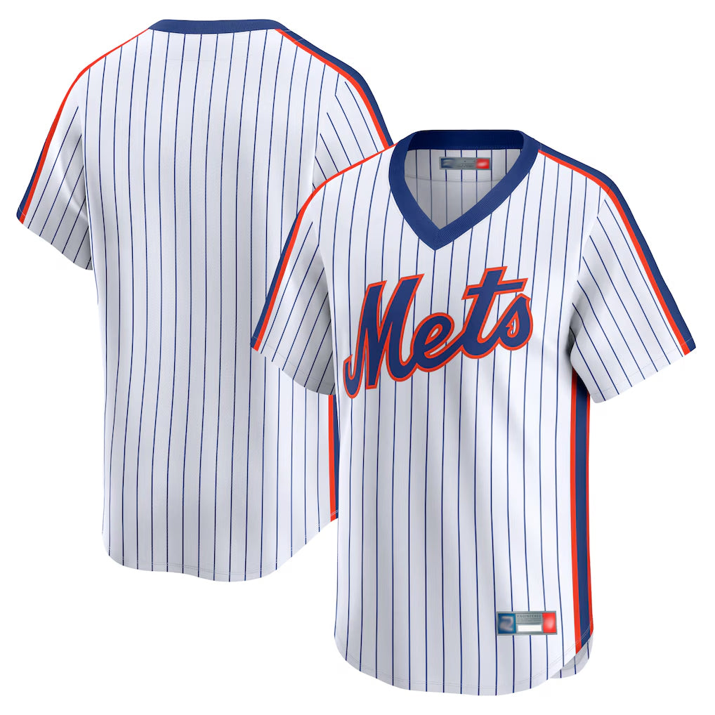 NY.Mets ## Mets Blank Player White Cooperstown Collection T-shirt Game Jdoa Stitched Jerseys