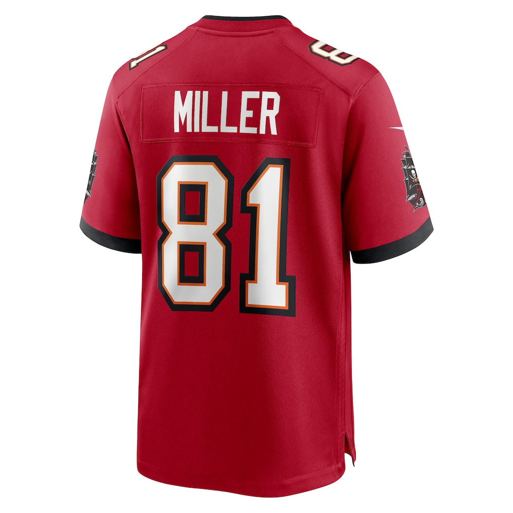 Jdoa TB.Buccaneers #81 Ryan Miller Red Team Game Jersey