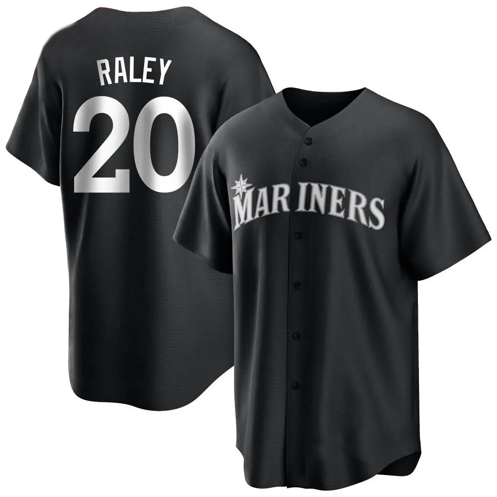 S.Mariners #20 Luke Raley Player Black Home Limited Jdoa Stitched Jerseys