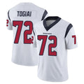 H.Texans #72 Tommy Togiai Player White Limited Vapor Untouchable Home Game Jdoa Stitched Jerseys
