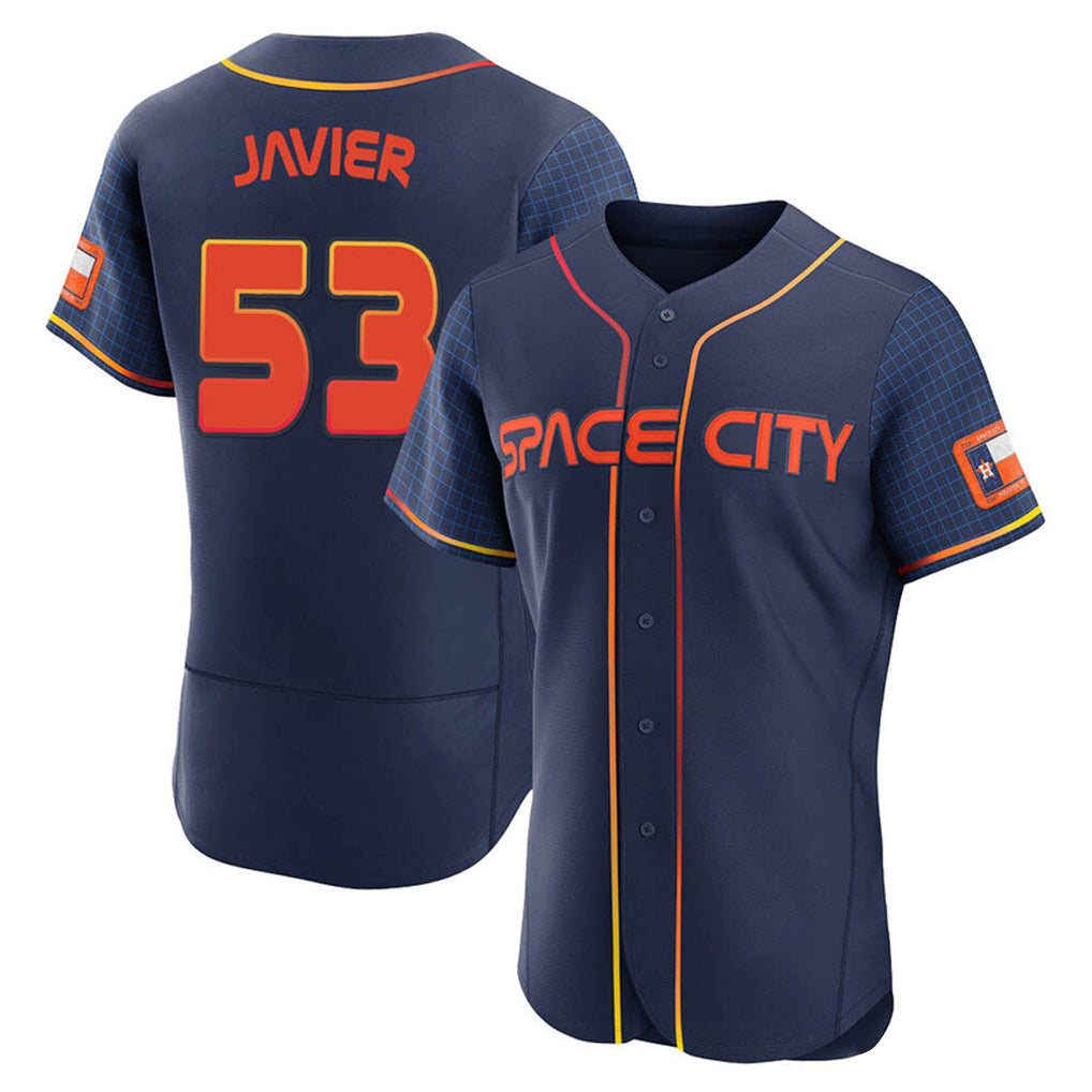 H.Astros #53 Cristian Javier Player Navy City Connect Limited Elite Home Jdoa Stitched Jerseys