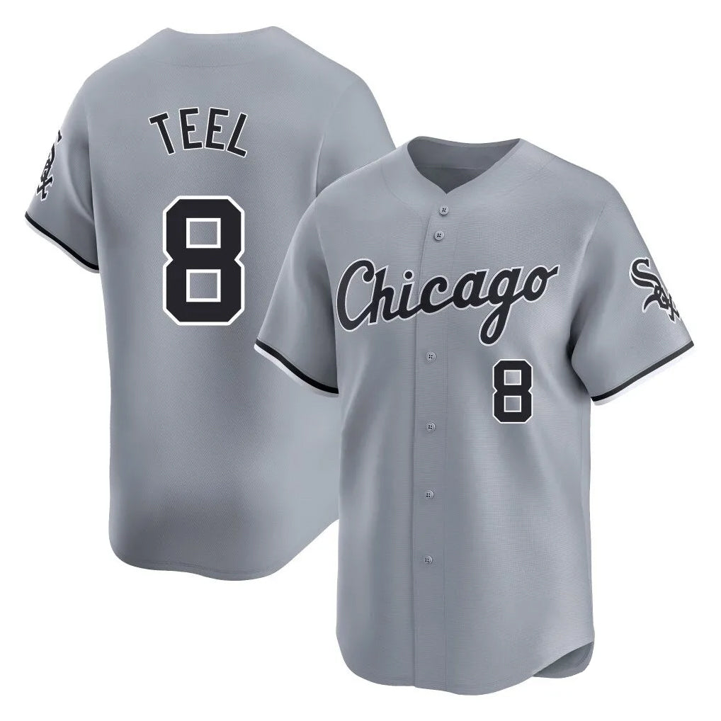 C.White Sox #8 Kyle Teel Player Gray Road Limited Home Jdoa Stitched Jerseys