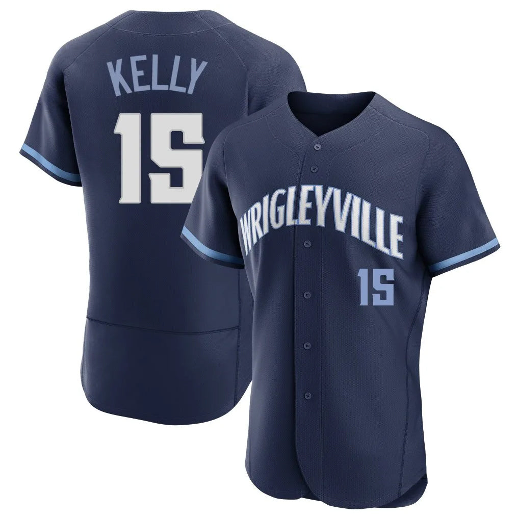 C.Cubs #15 Carson Kelly Player Navy City Connect Limited Elite Home Jdoa Stitched Jerseys