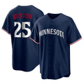 M.Twins #25 Byron Buxton Player Navy Replica Alternate Home Jdoa Stitched Jerseys