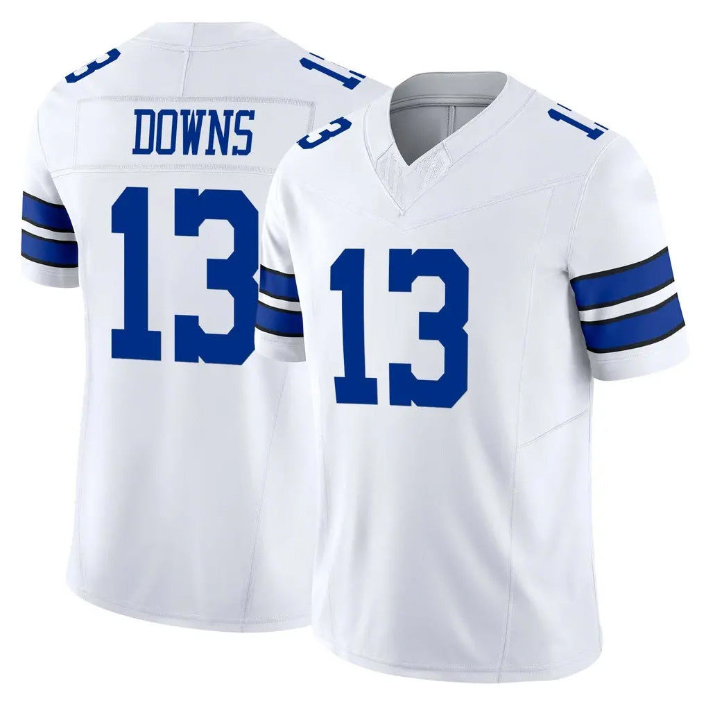 D.Cowboys #13 Caleb Downs Player White Limited Vapor F.U.S.E. Home Game Jdoa Stitched Jerseys