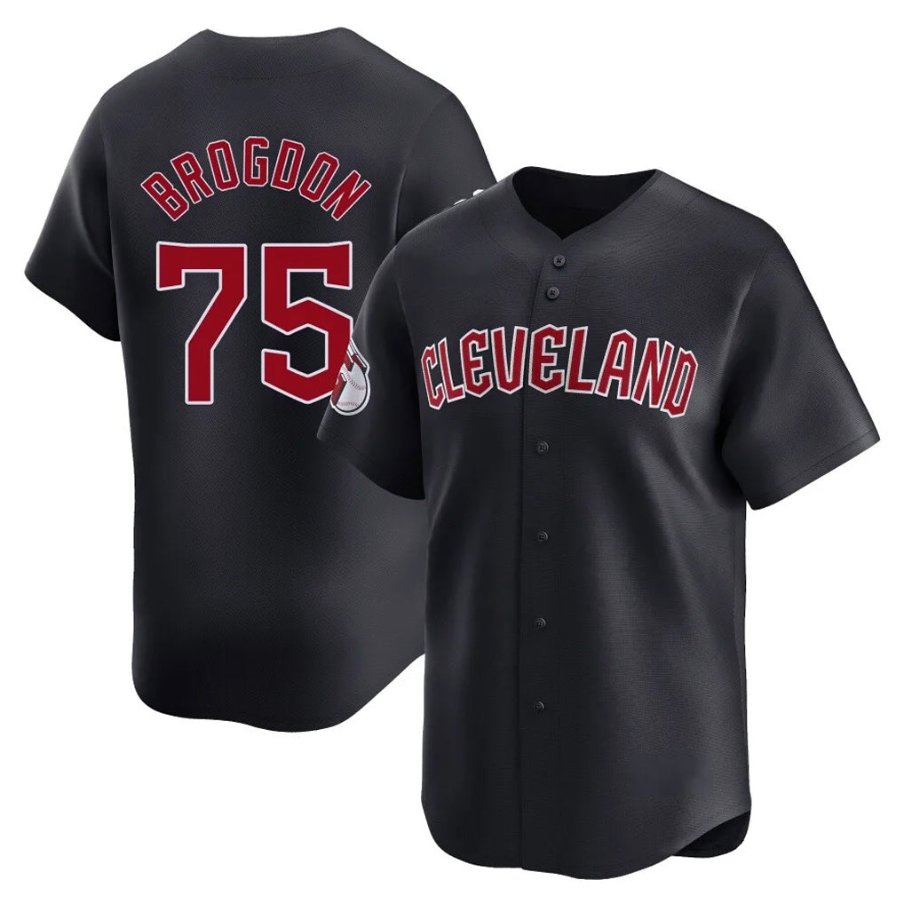 C.Guardians #75 Connor Brogdon Player Navy Limited Home Game Jdoa Stitched Jerseys