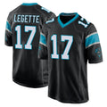 C.Panthers #17 Xavier Legette Player Black Game Jdoa Stitched Jerseys