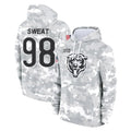 C.Bears #98 Montez Sweat Player Arctic Camo Salute to Service Pullover Hoodies Limited Jdoa Stitched Jerseys