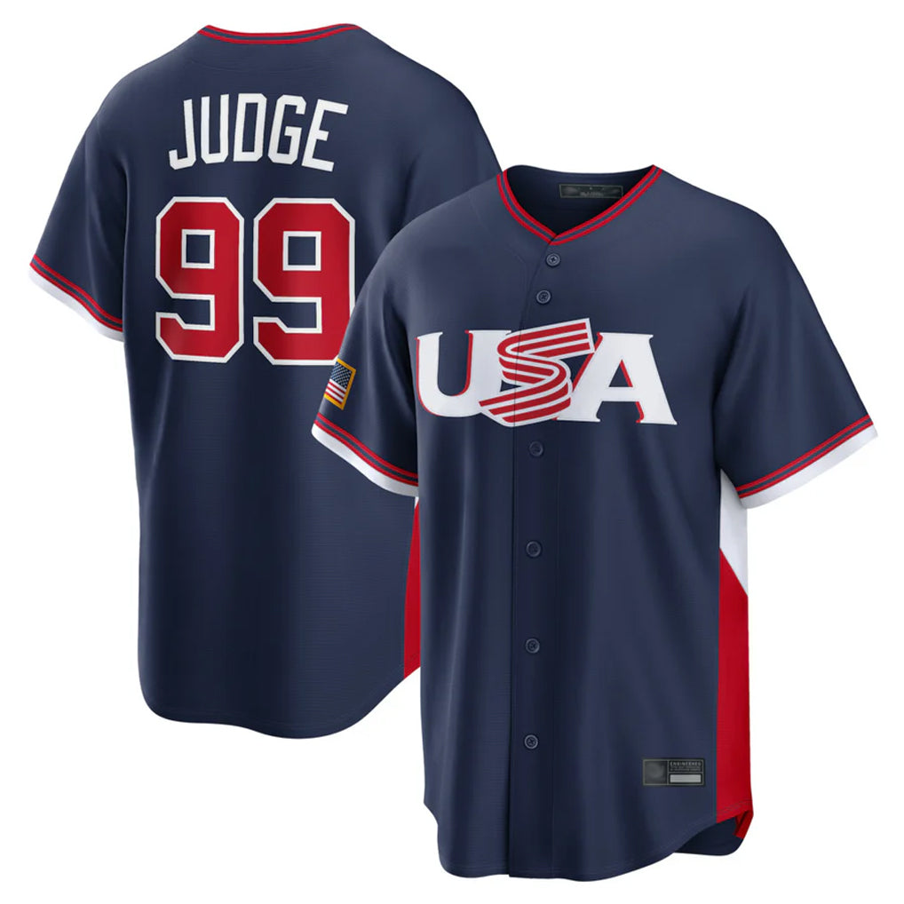 NY.Yankees #99 Aaron Judge Player Navy USA 2026 World Classic Limited Game Jdoa Stitched Jerseys