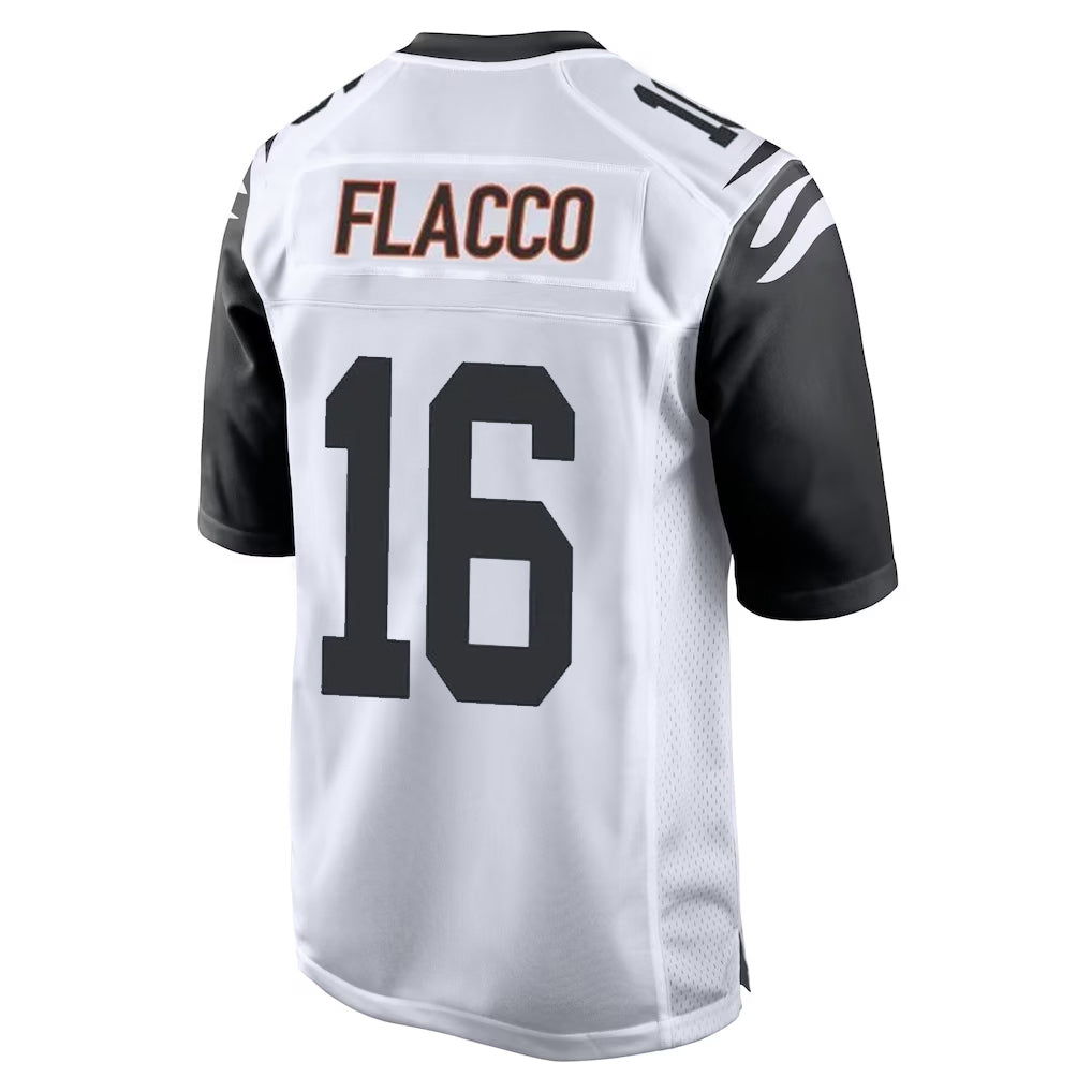 C.Bengals #16 Joe Flacco Player White Alternate Home Game Jdoa Stitched Jerseys
