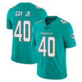 M.Dolphins #40 Willie Gay Jr. Player Aqua Limited Vapor Untouchable Home Game Jdoa Stitched Jerseys