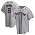 H.Astros #8 Christian Walker Player Gray Home Game Jdoa Stitched Jerseys