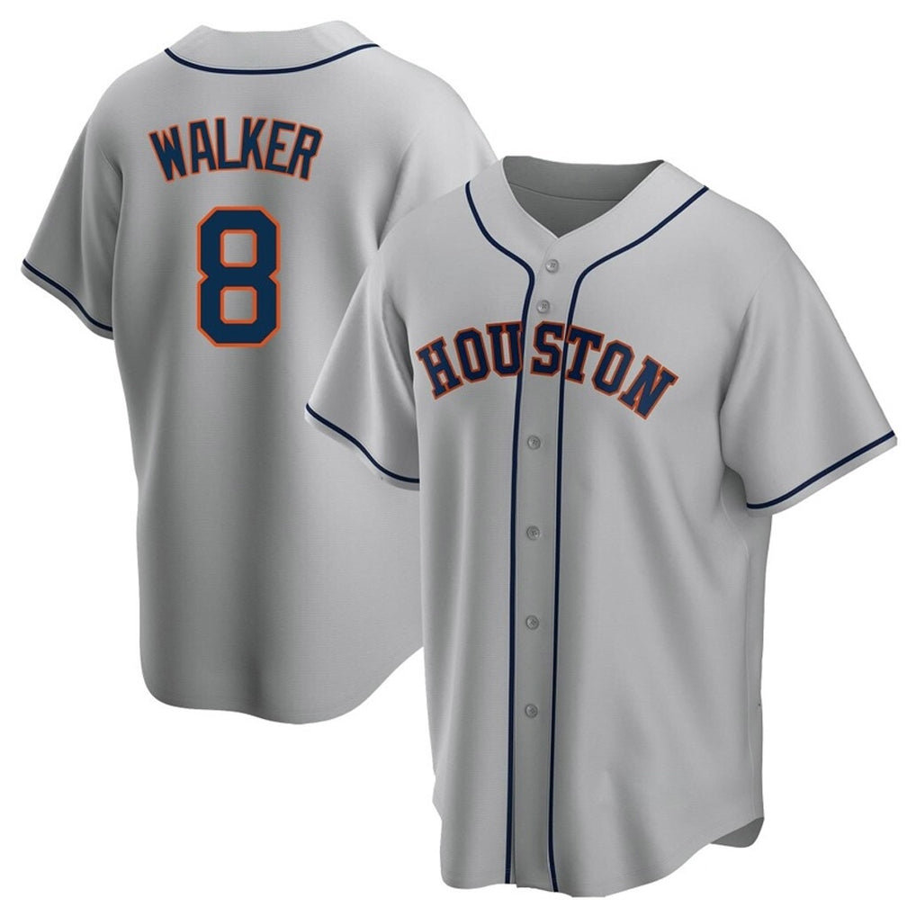 H.Astros #8 Christian Walker Player Gray Home Game Jdoa Stitched Jerseys