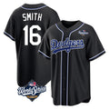 LA.Dodgers #16 Will Smith Player Black World Series Carbon Limited Home Jdoa Stitched Jerseys
