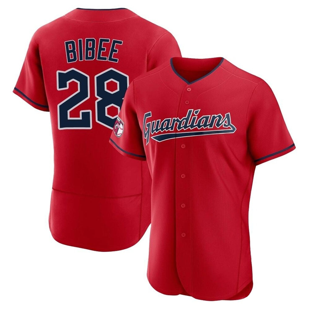 C.Guardians #28 Tanner Bibee Player Red Limited Elite Home Jdoa Stitched Jerseys