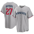 M.Twins #27 Ryan Jeffers Player Gray Game Limited Home Jdoa Stitched Jerseys