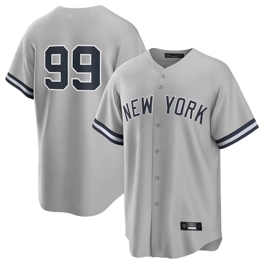 NY.Yankees #99 Aaron Judge Player Gray Road Game Jdoa Stitched Jerseys