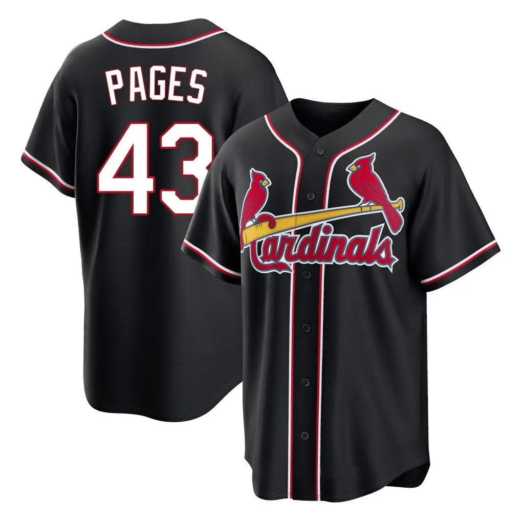 St. Louis Cardinals #43 Pedro Pages Player Black Carbon Fashio Game Jdoa Stitched Jerseys