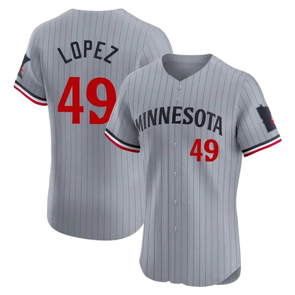 M.Twins #49 Pablo Lopez Player Gray Home Limited Elite Jdoa Stitched Jerseys