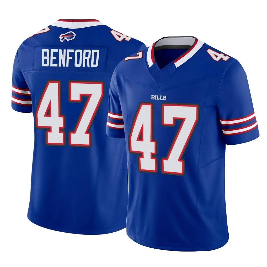 B.Bills #47 Christian Benford Player Royal Vapor F.U.S.E. Limited Home Game Jdoa Stitched Jerseys