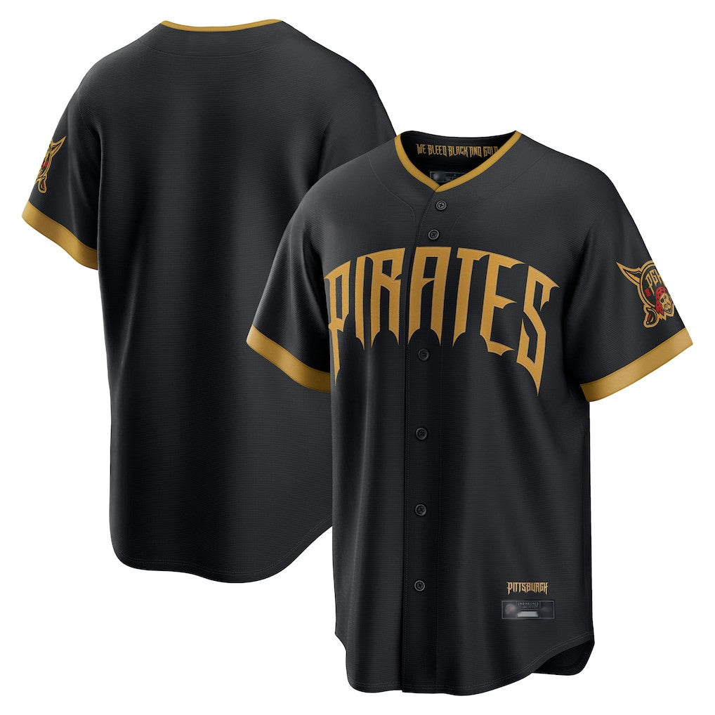 P.Pirates ## Pirates Blank Player Black 2026 City Connect Home Limited Jdoa Stitched Jerseys