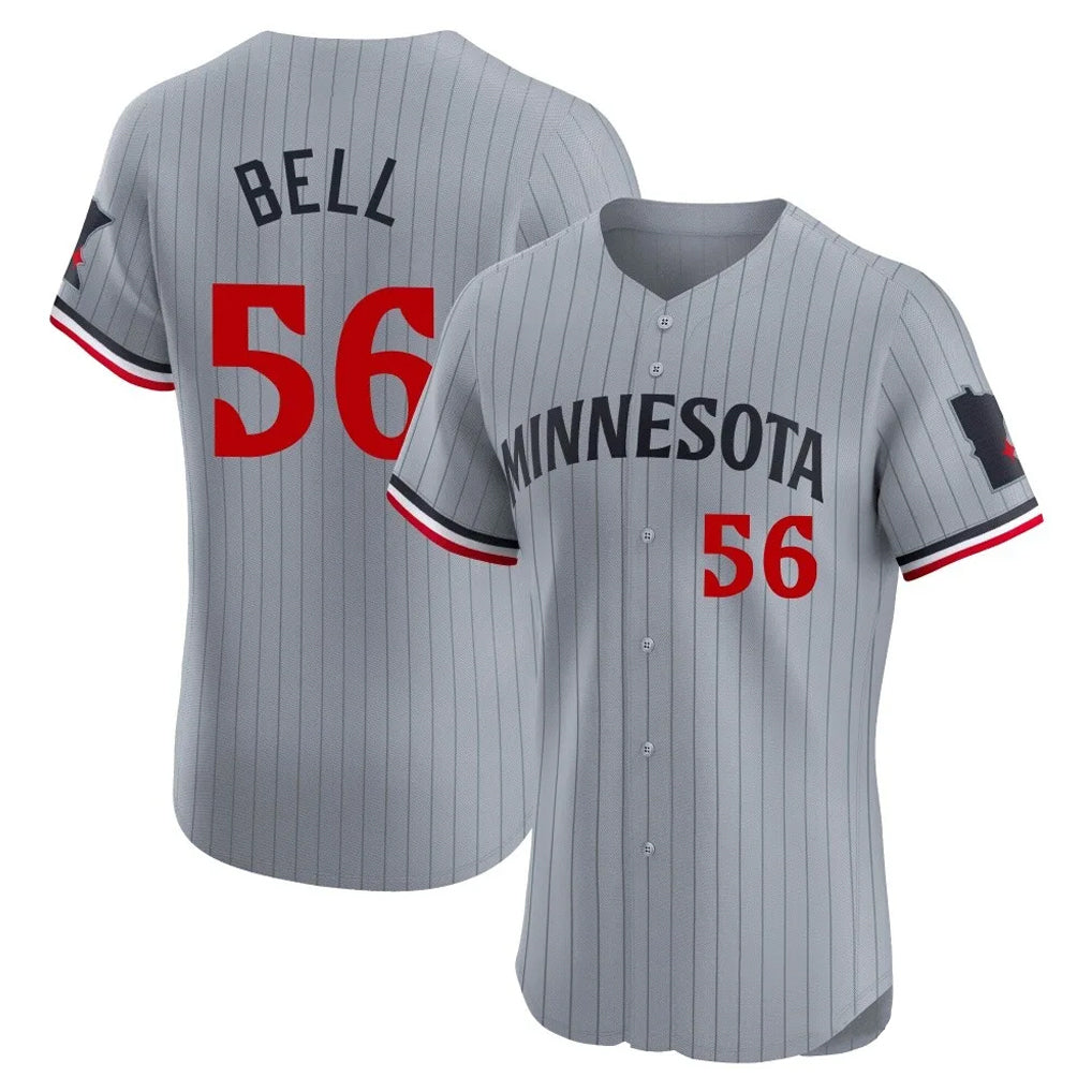 M.Twins #56 Josh Bell Player Gray Home Limited Elite Jdoa Stitched Jerseys