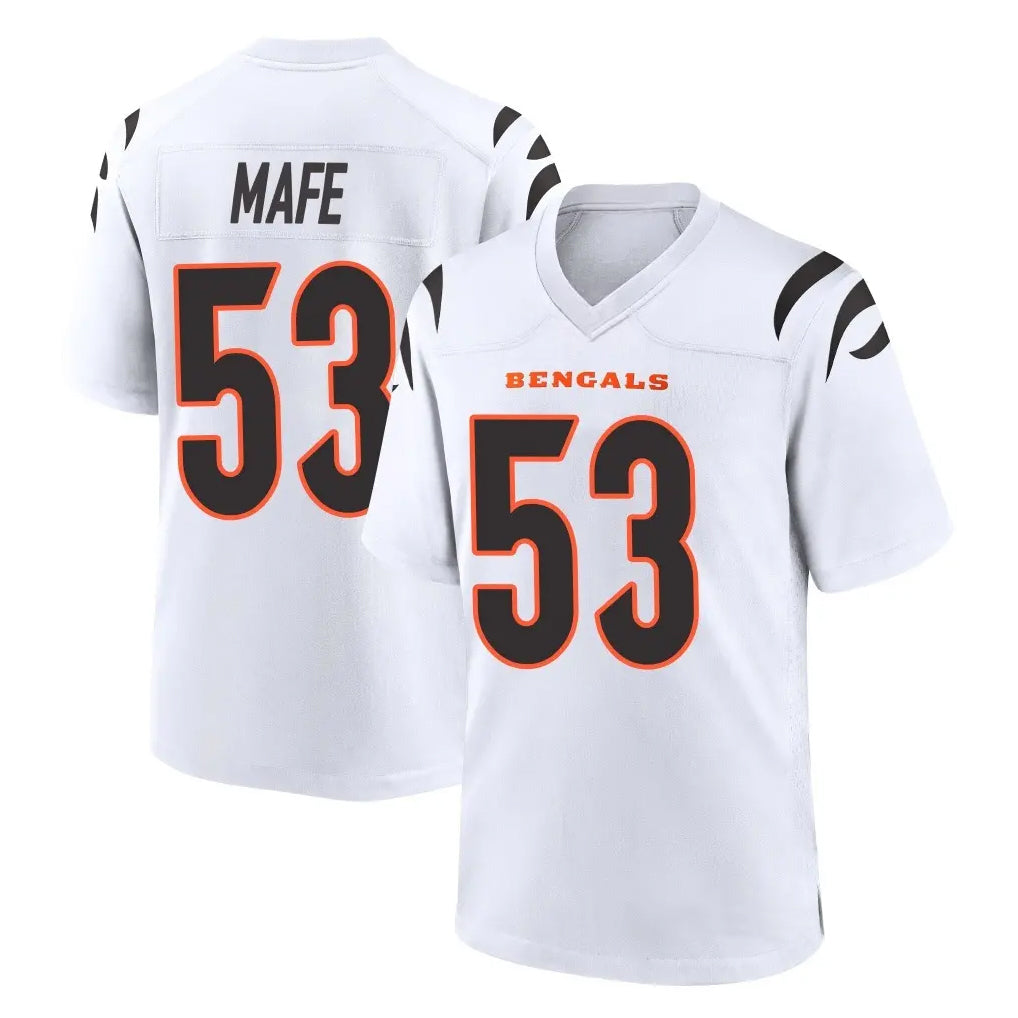 C.Bengals #53 Boye Mafe Player White Home Game Jdoa Stitched Jerseys