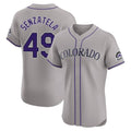 C.Rockies #49 Antonio Senzatela Player Gray Limited Elite Home Jdoa Stitched Jerseys