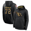 A.Cardinals #72 Hjalte Froholdt Player Black Salute to Service Sideline Performance Pullover Hoodies Home Game Jdoa Stitched Jerseys