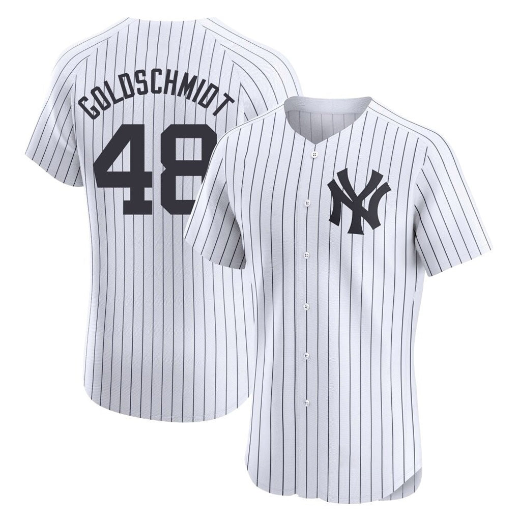 NY.Yankees #48 Paul Goldschmidt Player White Limited Elite Home Jdoa Stitched Jerseys