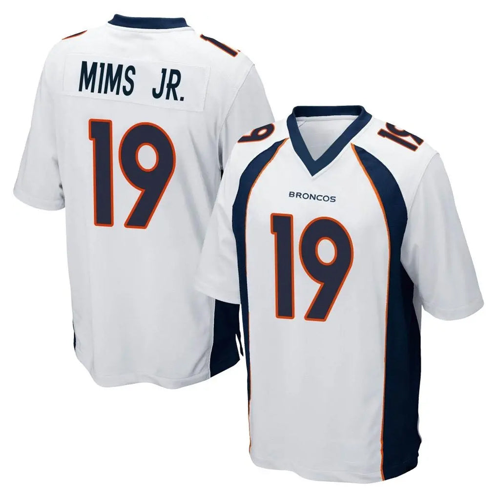 D.Broncos #19 Marvin Mims Jr. Player White Game Jdoa Stitched Jerseys