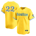 B.Red Sox #22 Garrett Whitlock Player Yellow Limited Home Game Jdoa Stitched Jerseys
