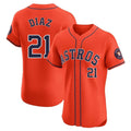 H.Astros #21 Yainer Diaz Player Orange Home Limited Elite Jdoa Stitched Jerseys