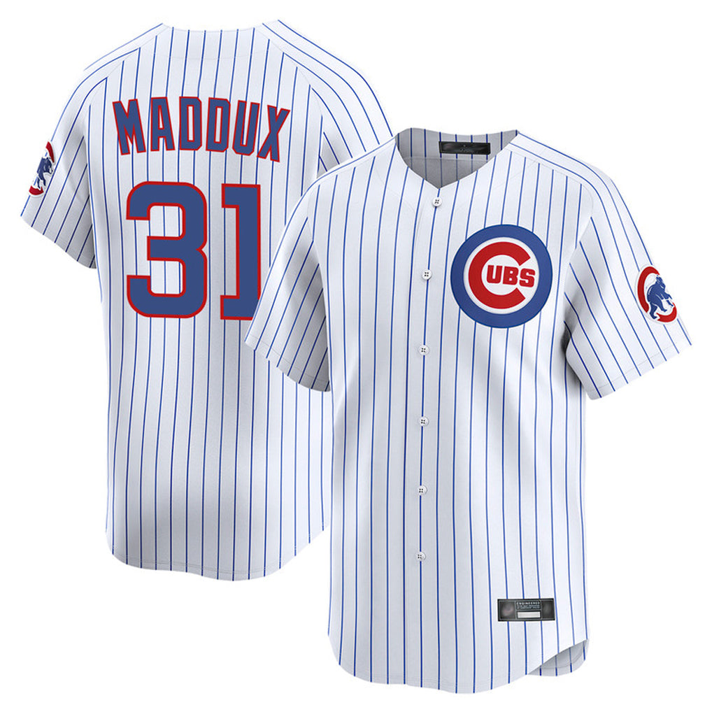 C.Cubs #31 Greg Maddux Player White Limited Home Game Jdoa Stitched Jerseys