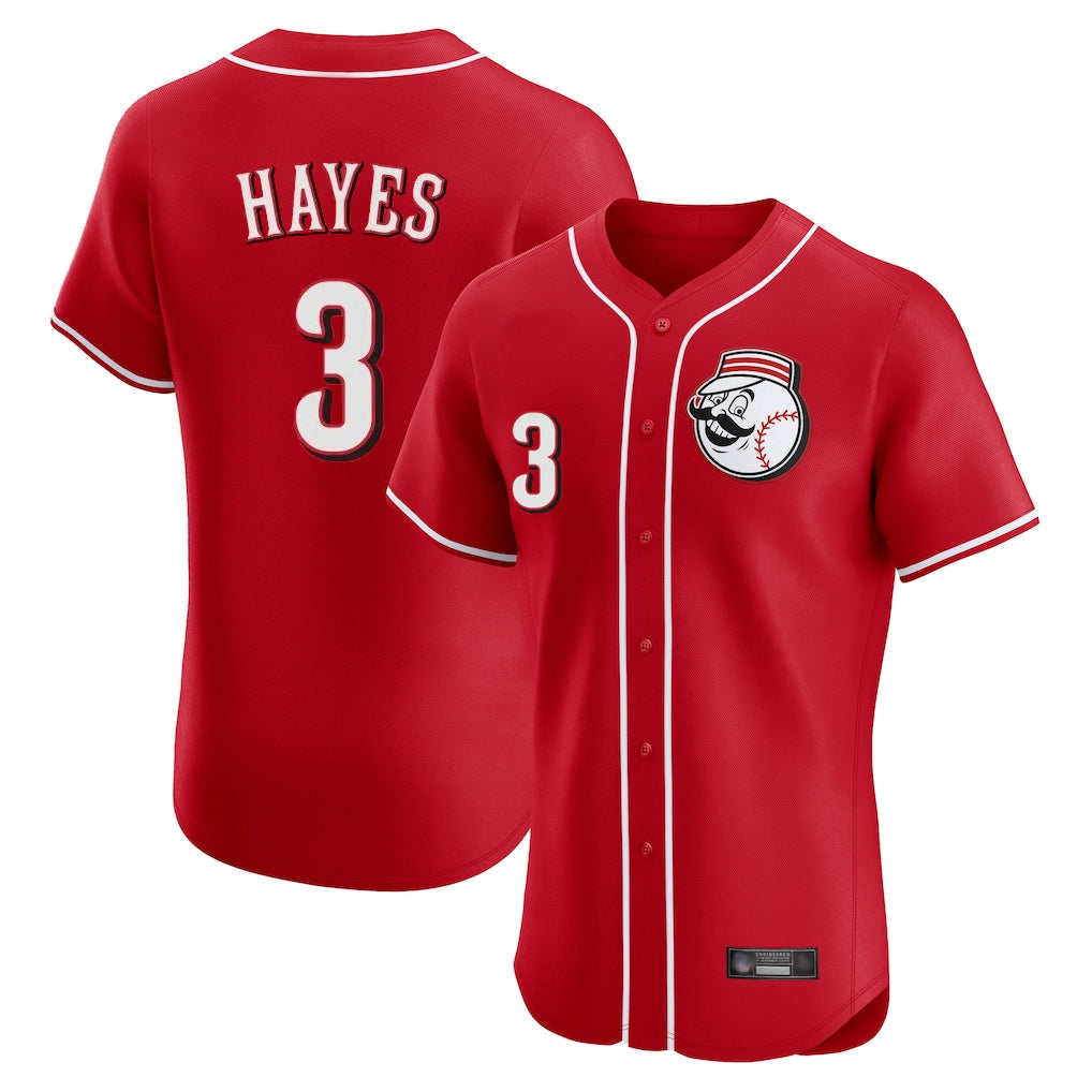 C.Reds #3 Ke'Bryan Hayes Player Red Limited Elite Home Game Jdoa Stitched Jerseys