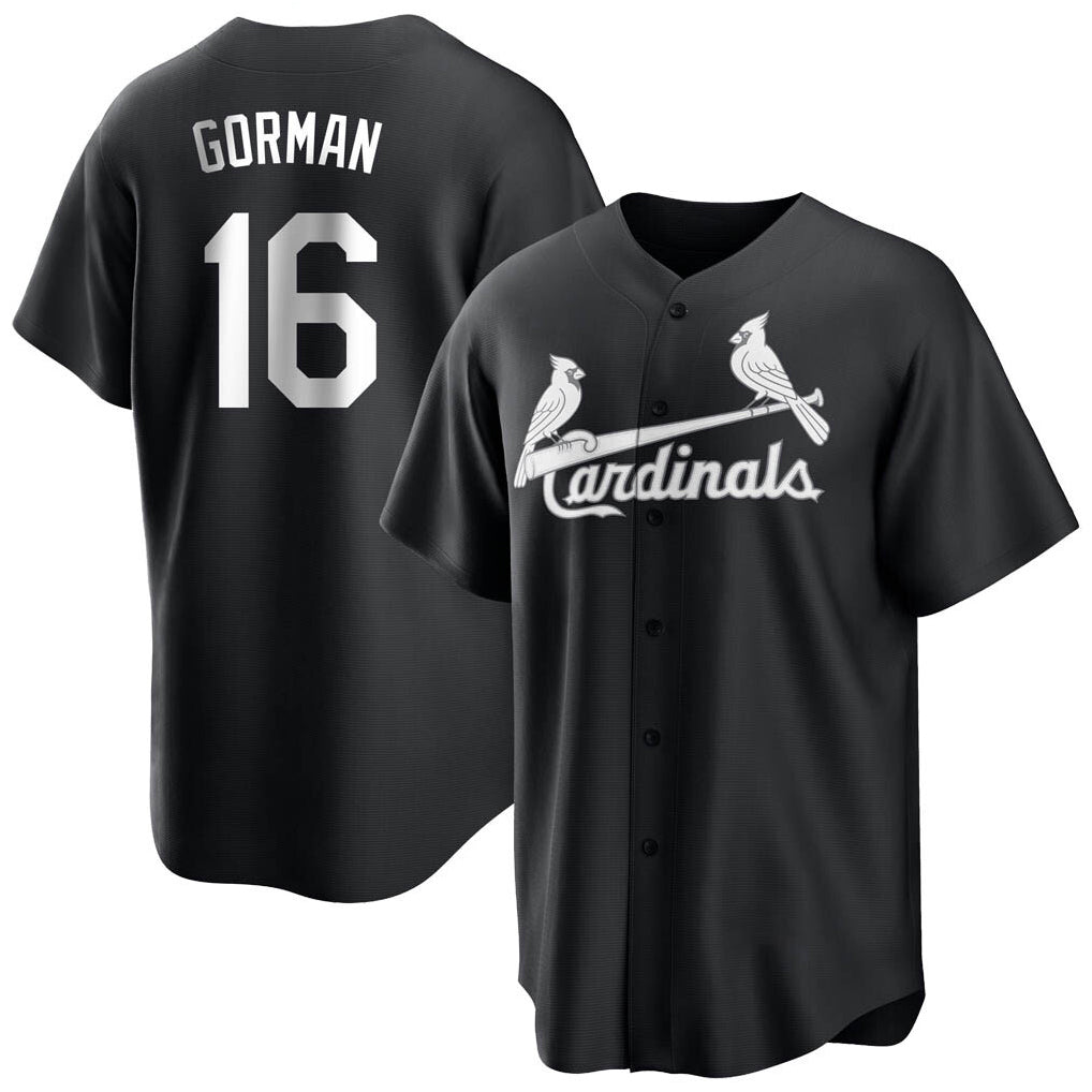 St. Louis Cardinals #16 Nolan Gorman Player Black City Connect Home Limited Jdoa Stitched Jerseys