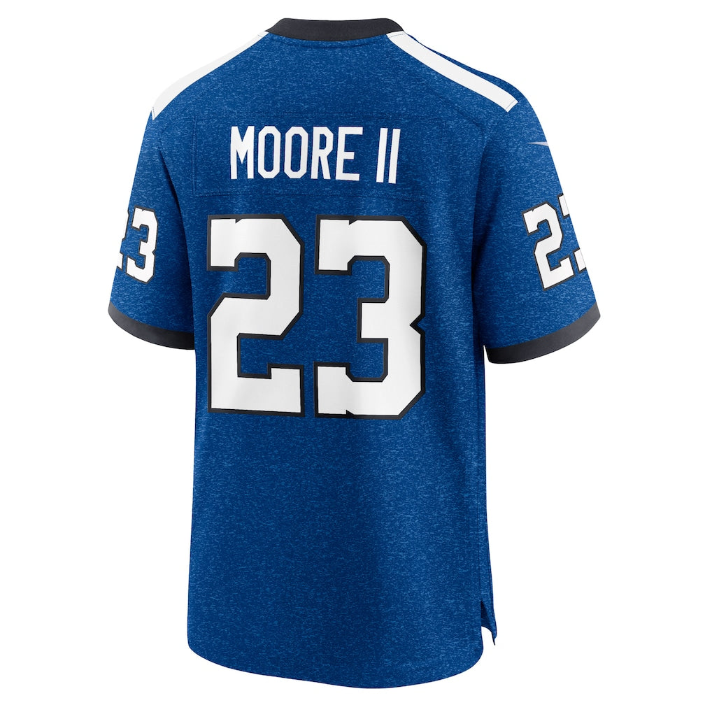 Jdoa IN.Colts #23 Kenny Moore II Royal Indiana Nights Alternate Game Jersey