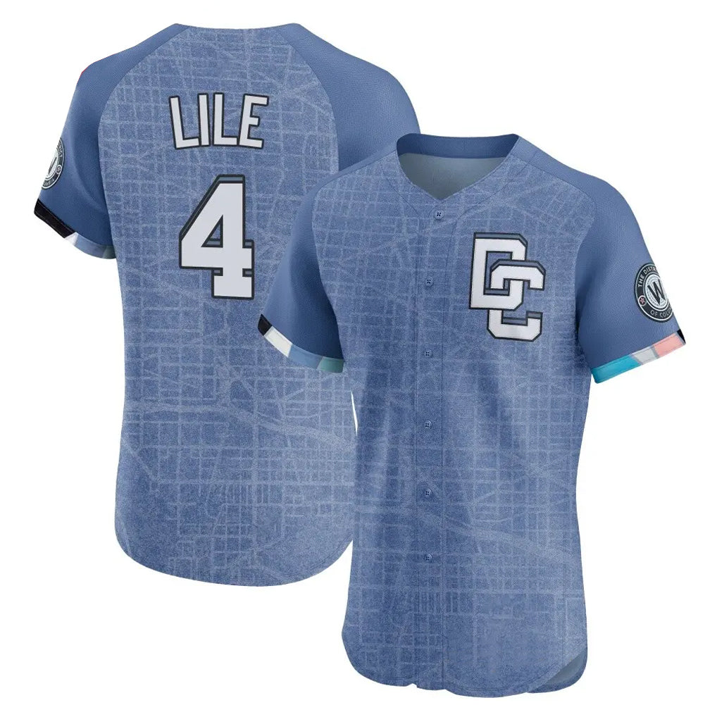 W.Nationals #4 Daylen Lile Player Blue City Connect Limited Jdoa Stitched Jerseys