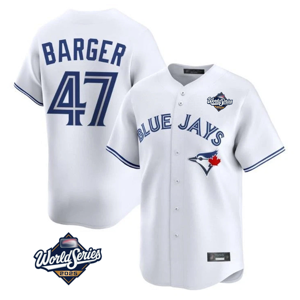 T.Blue Jays #47 Addison Barger Player White 2025 World Series Limited Jdoa Stitched Jerseys