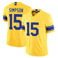 LA.Rams #15 Ty Simpson Player Gold Limited Classic Sol Vapor F.U.S.E.Home Game Jdoa Stitched Jerseys