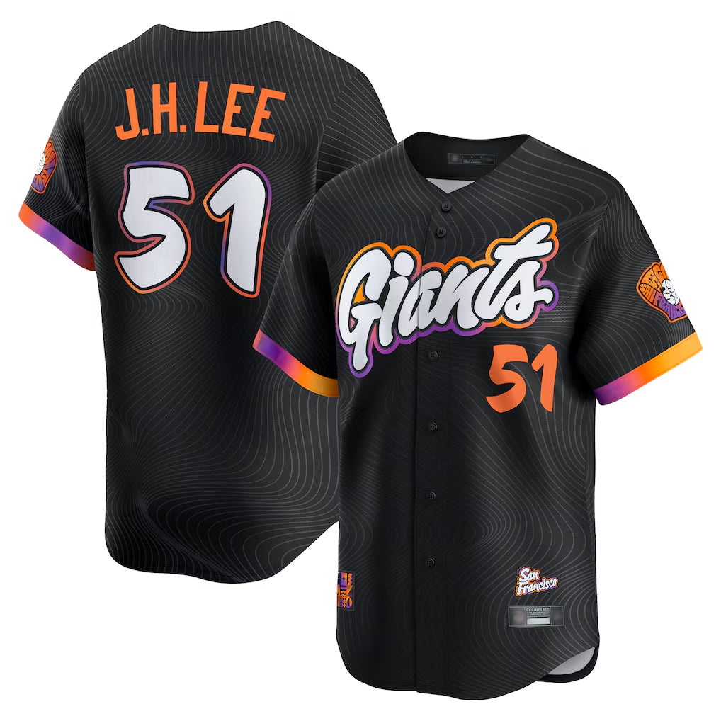 SF.Giants #51 Jung Hoo Lee Player Black 2025 City Connect Home Limited Jdoa Stitched Jerseys