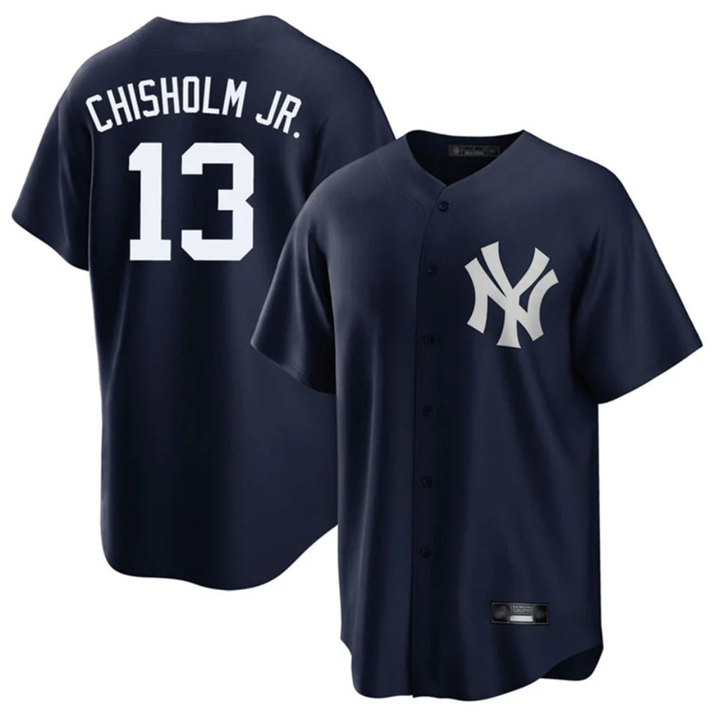 NY.Yankees #13 Jazz Chisholm Jr Player Navy Game Jdoa Stitched Jerseys