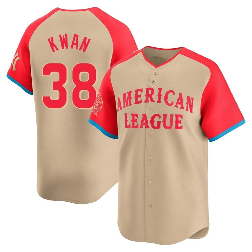 C.Guardians #38 Steven Kwan Player Cream American League All-Star Limited Home Jdoa Stitched Jerseys