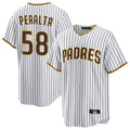 S.Diego Padres #58 Wandy Peralta Player White Home Game Jdoa Stitched Jerseys
