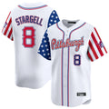 P.Pirates #8 Willie Stargell Player White 2025 Independence Day Vapor Premier Limited Jdoa Stitched Jerseys