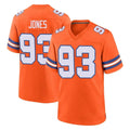 D.Broncos #93 D.J. Jones Player Orange Alternate Collection Throwback Game Jdoa Stitched Jerseys